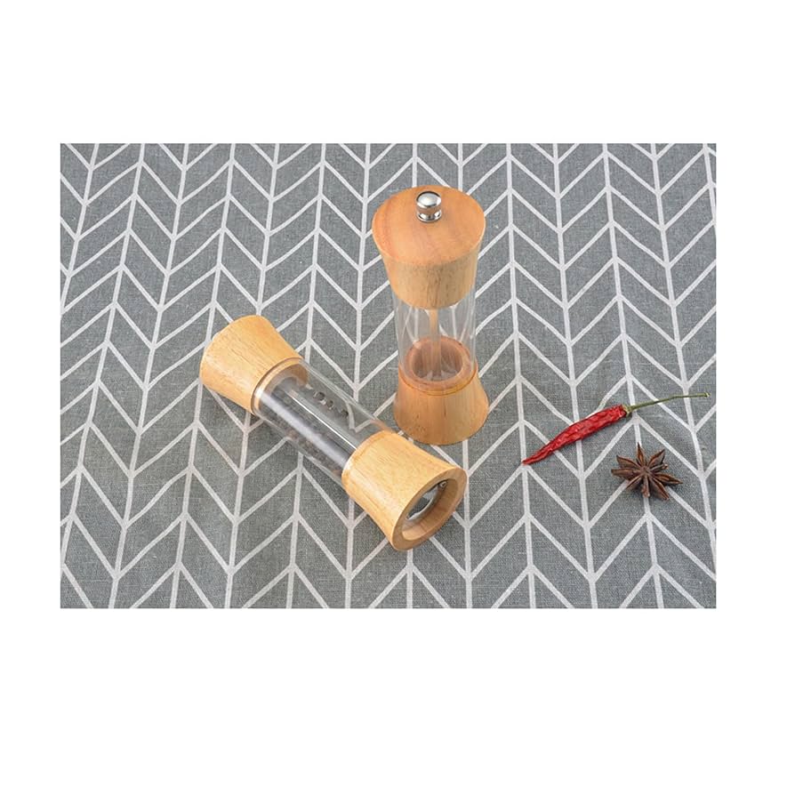 Amazon.co.jp: ペッパーミル 木製スパイスミル 塩用、胡椒用